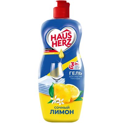Средство для мытья посуды Haus Herz 900мл Сочный лимон