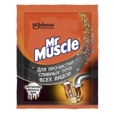 Средство для прочистки труб Мr. MUSCLE 50г Гранулы для прочистки сливных труб всех видов