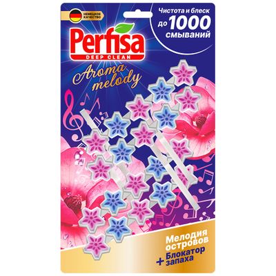 Блок для унитаза PERFISA 200г Мелодия островов, 4 подвески