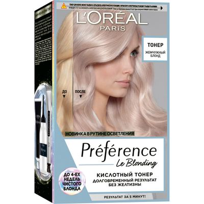 Тонер кислотный для волос L'OREAL Preference  Жемчужный блонд