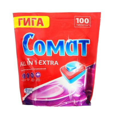 Средство для мытья посуды СОМАТ 100табл в ПММ Всё-в-1 Экстра