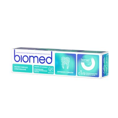 Зубная паста BIOMED HealthyWhite 65г Отбеливание и восстановление Лесная мята