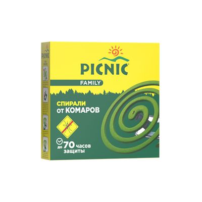 Средство инсектицидное PICNIC Family 10шт Антикомариная спираль