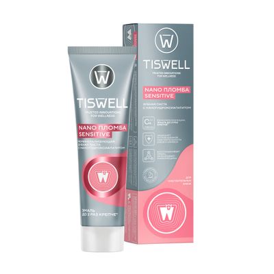 Зубная паста TISWELL 110г реминерализующая от кариеса для чувствит. зубов с наногидроксиапатитом*9