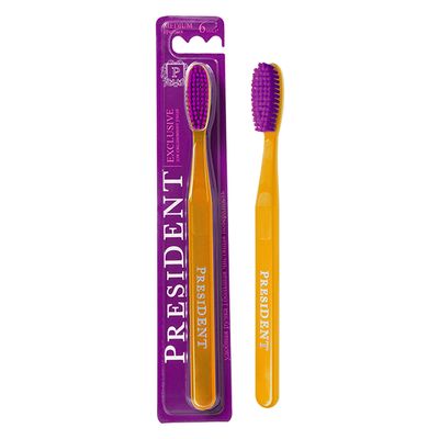 Зубная щётка PRESIDENT 2шт Exclusive 6 мил арт.4904.04 (цвет в ассортименте)