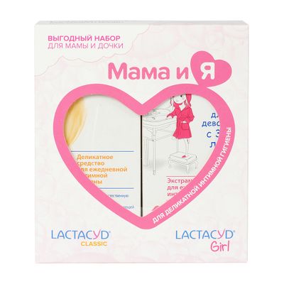 Набор LACTACYD&nbsp;Набор&nbsp;Мама&nbsp;и&nbsp;Я 200мл Классический лосьон+200мл Гель для девочек с 3-х лет деликат&nbsp;интим&nbsp;гигиены