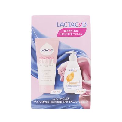 Набор LACTACYD Набор Нежный уход (250мл Гель для душа для Чувсвтвит кожи+200мл Lactacyd Classic для ежедн интим гигиен Лосьон Классический