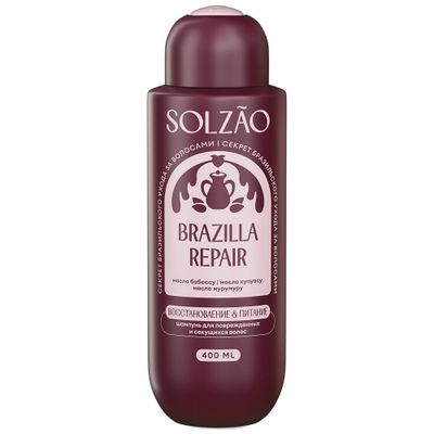 Шампунь Solzao 400мл Шампунь Восстановление и питание