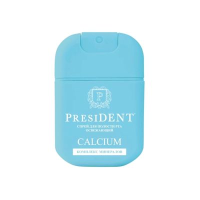 Спрей для полости рта PRESIDENT 15мл освежающий CALCIUM