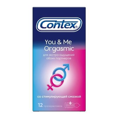 Презервативы Contex You&Me Orgasmic 12шт/уп из натурального латекса