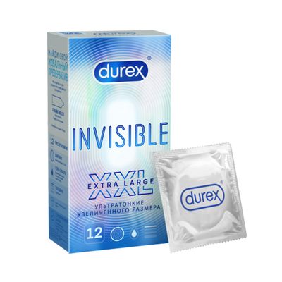 Презервативы Durex Invisible XXL №12 из натурального латекса