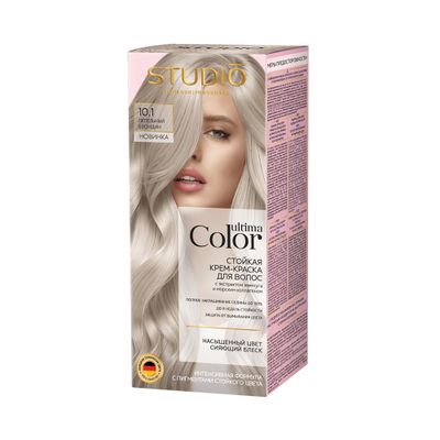 Крем-краска для волос Studio Professional 50/50мл стойкая Ultima Color 10.1 пепельный блондин