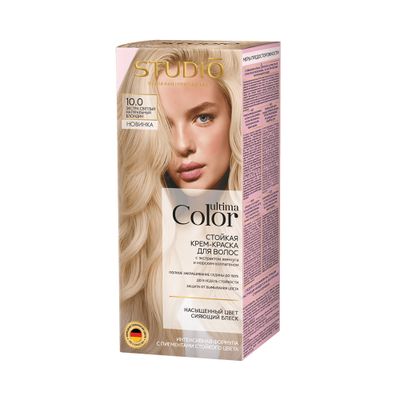 Крем-краска для волос Studio Professional 50/50мл стойкая Ultima Color 10.0 экстра светлый натуральный блондин