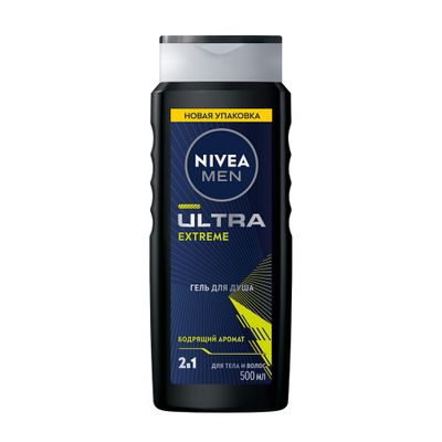 Гель для душа NIVEA MEN Ultra Extreme 500мл