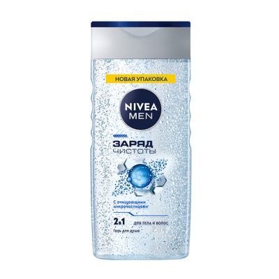 Гель для душа NIVEA MEN Заряд Чистоты 250мл
