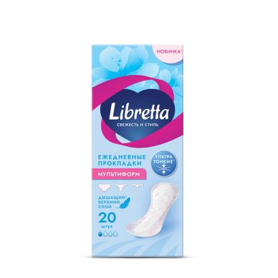Прокладки женские ежедневные LIBRETTA 20шт Свежесть и стиль Мультиформ