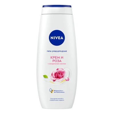 Гель для душа NIVEA 500мл Гeль-уход Крем и роза*6