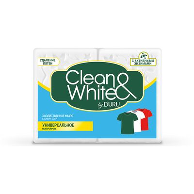 Мыло хозяйственное DURU CLEAN&WHITE 120г*2 Универсальное *12