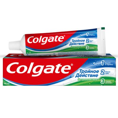 Зубная паста COLGATE 100мл Тройное действие Натуральная мята