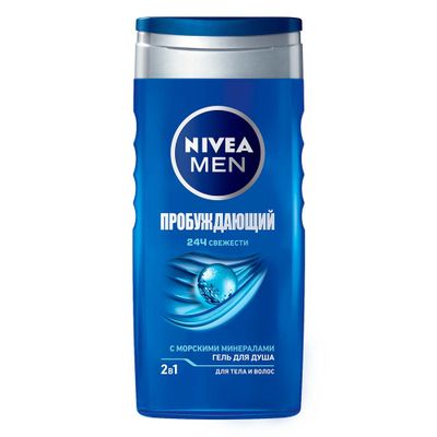 Гель для душа NIVEA MEN 250мл Пробуждающий с морскими минералами