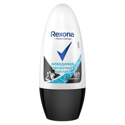 Дезодорант для тела REXONA/РЕКСОНА 50мл женский Crystal Чистая вода пластик (Прозрачный кристалл) шариковый
