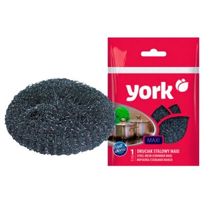 Губка стальная YORK 1шт Maxi