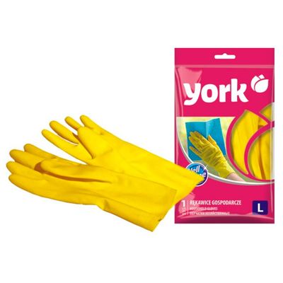 Перчатки хозяйственные YORK L большие резиновые