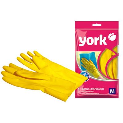 Перчатки хозяйственные YORK резиновые М