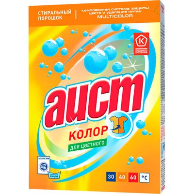 Стиральный порошок АИСТ 400г Колор автомат+ручная стирка для цветного белья