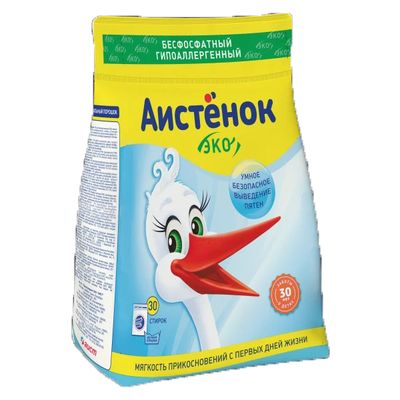 Стиральный порошок АИСТЁНОК 2400г автомат+ручная стирка мягкая упаковка