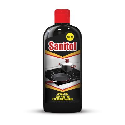 Средство чистящее SANITOL 250мл для чистки стеклокерамики