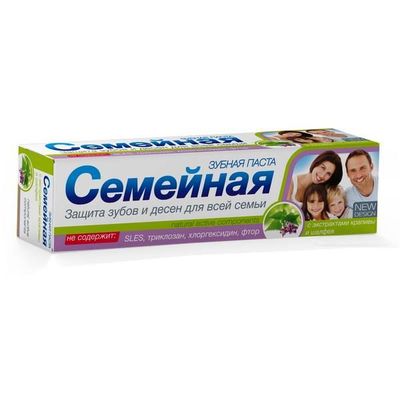Зубная паста СВОБОДА 130г Семейная с экстрактами крапивы и шалфея лам. туба в/ф