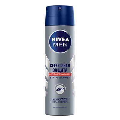 Дезодорант для тела NIVEA MEN 150мл спрей Серебряная защита