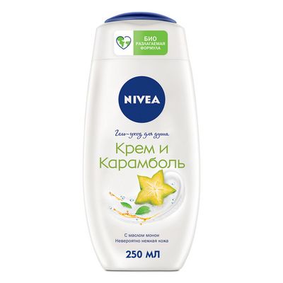 Гель для душа NIVEA 250мл Гель-уход Крем карамболь