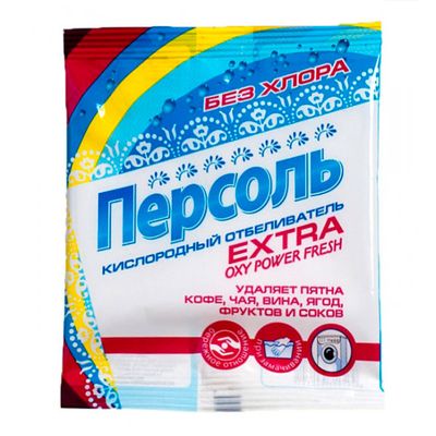 Отбеливатель ПЕРСОЛЬ 200г Extra кислородный отбеливатель без хлора для любых тканей, кроме шелка, пакетик