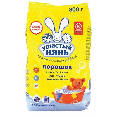 Стиральный порошок УШАСТЫЙ НЯНЬ 800г Универсал