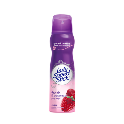 Дезодорант для тела LADY SPEED STICK 150мл спрей Fresh&Essence Малина