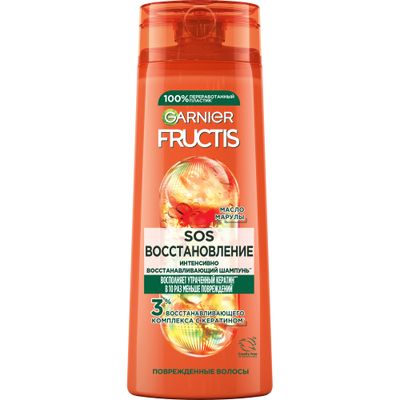 Шампунь для волос GARNIER Fructis 400мл SOS Восстановление укрепляющий для секущихся и очень поврежд. волос