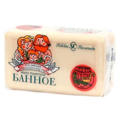 Мыло туалетное БАННОЕ 140г в красочной упаковке