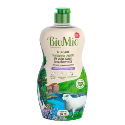 Средство для мытья BIO MIO Bio-Care 450мл посуды, овощей и фруктов Лаванда, флакон