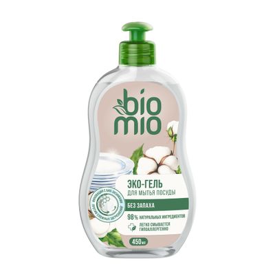 Жидкость для мытья посуды Bio-Care 450 мл, овощей и фруктов с экстр. ХЛОПКА и иона серебра