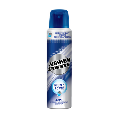 Дезодорант для тела MENNEN SPEED STICK 150мл спрей Neutro Power NEW