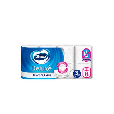 Туалетная бумага ZEWA Delux 8шт 3сл Белая