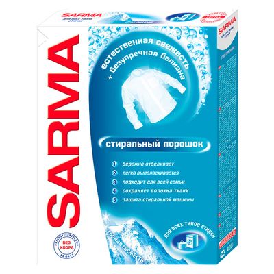 Стиральный порошок САРМА 400г Горная свежесть универсал