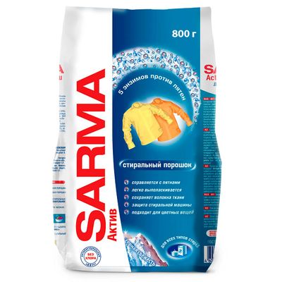 Стиральный порошок САРМА Актив 800г Горная свежесть