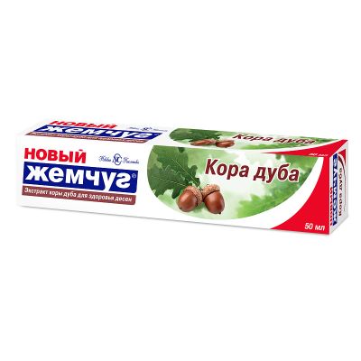 Зубная паста НОВЫЙ ЖЕМЧУГ 50мл Кора Дуба