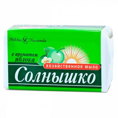 Мыло хозяйственное СОЛНЫШКО 140г с ароматом яблока