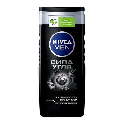 Гель для душа NIVEA MEN 250мл Сила угля