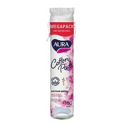 Ватные диски AURA 150шт/35
