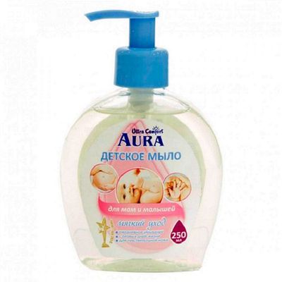 Мыло жидкое AURA Ultra Comfort 250мл Мягкий уход для детей флакон/дозатор
